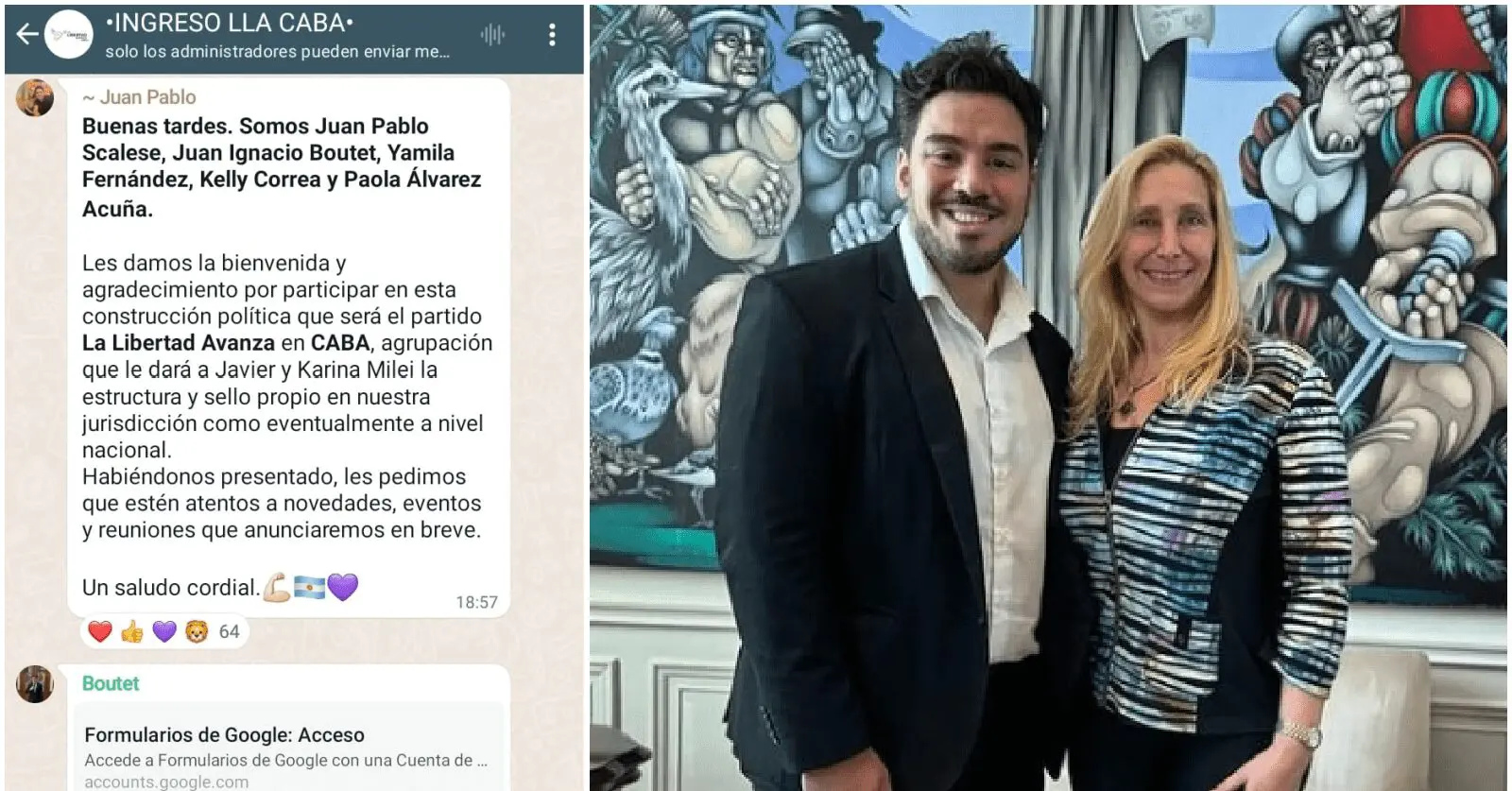 Por Whatsapp, jóvenes libertarios comenzaron el armado de LLA en CABA para Karina Milei.