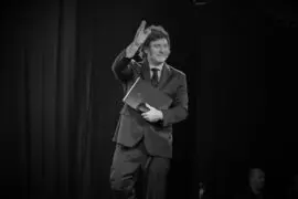 Javier Milei durante el evento de la Fundación Libertad. Foto: NA.