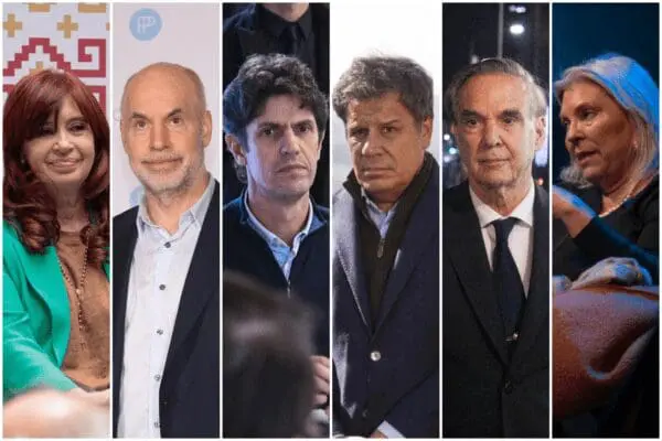 Cristina Kirchner, Horacio Rodríguez Larreta, Martín Lousteau, Facundo Manes, Miguel Pichetto y Elisa Carrió, protagonistas del frente anti-milei.