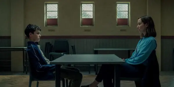 Owen Cooper como Jamie Miller, Erin Doherty como Briony Ariston, en Adolescencia. Cortesía de Netflix para TIME.