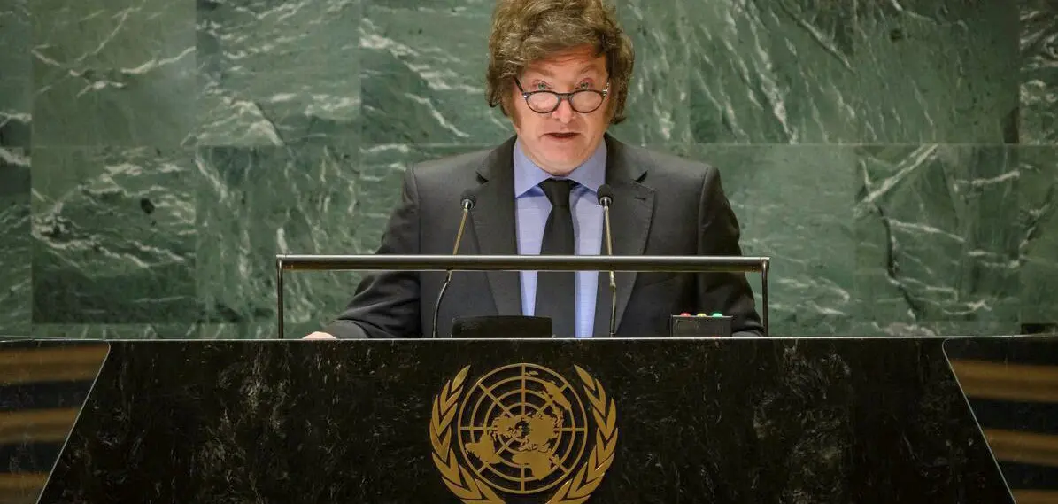 NOTICIAS ARGENTINAS BAIRES SEPTIEMBRE 24: El presidente Javier Milei sostuvo hoy que la Organización de las Naciones Unidad (ONU) perdió 