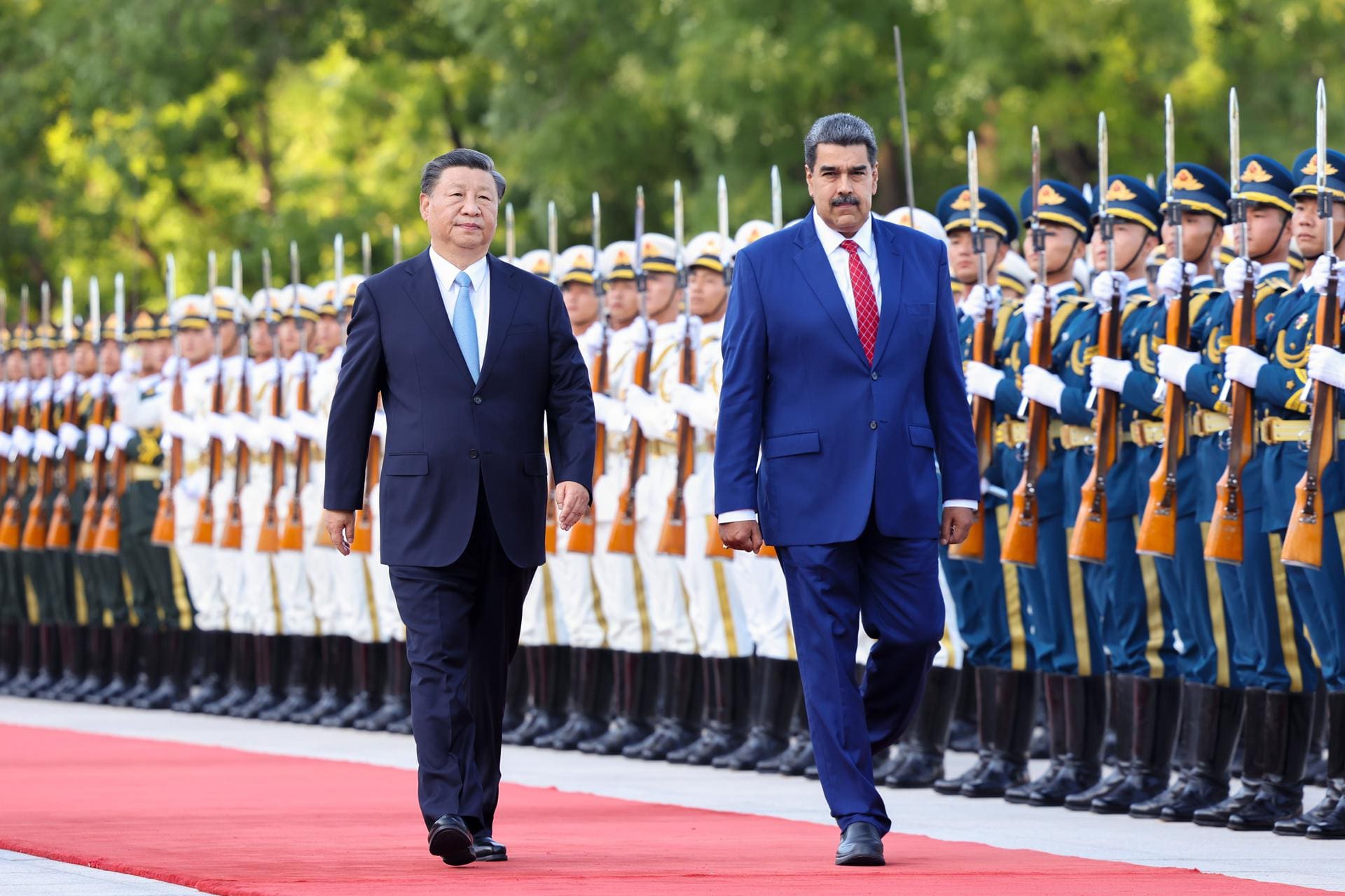 Nicolás Maduro y su par de China, Xi Jinping.
